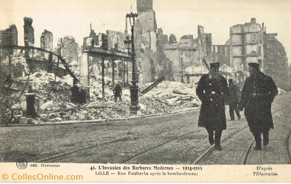 France-Nord-Lille-Rue Faidherbe 1914-1915 cartes postales france nord lille rue faidherbe 1914 1915