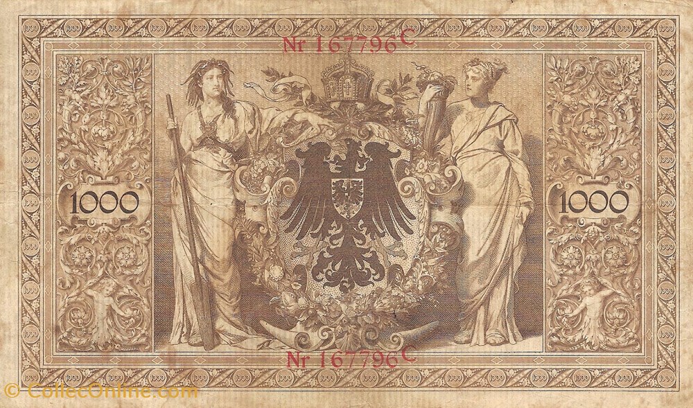 Allemagne-1000 Deutsche Mark-21-04-1910 billets allemagne 1000 deutsche mark 21 04 1910