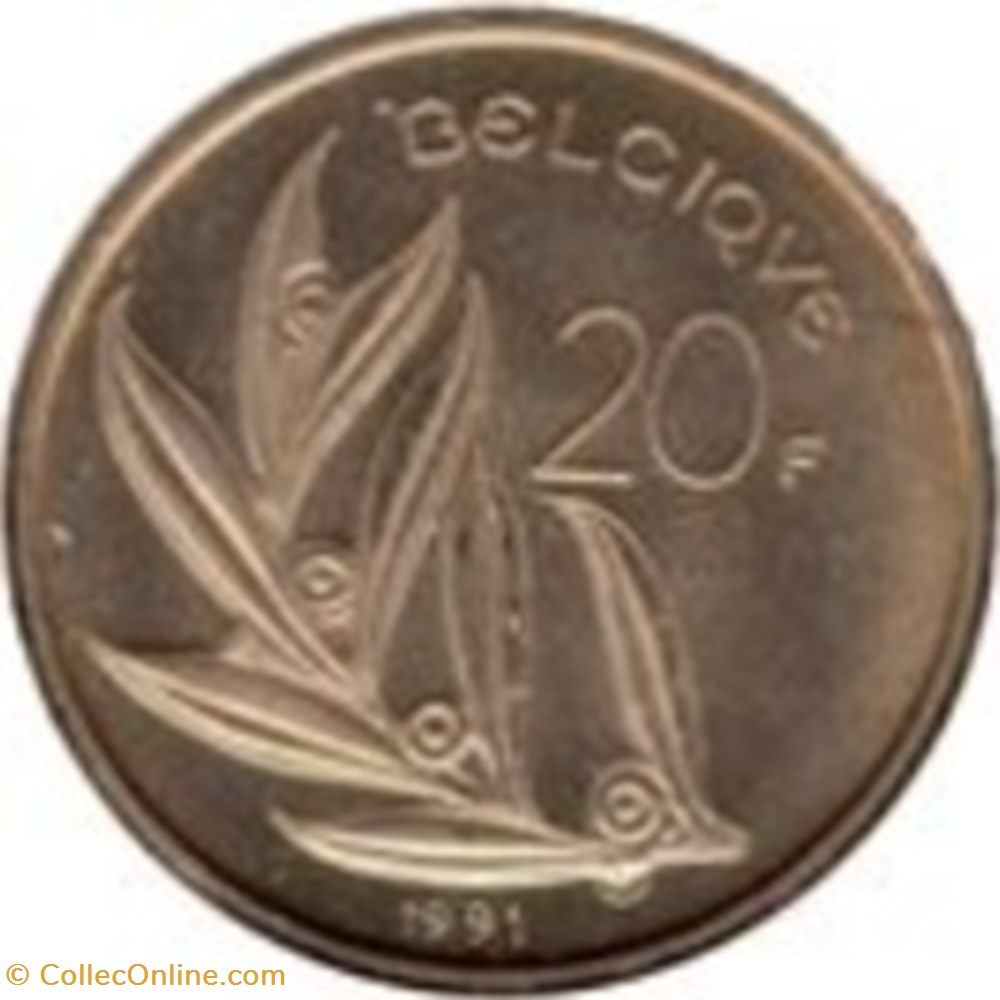20 Francs Belgique (Français) 1992 monnaies monde 20 francs belgique francais 1992