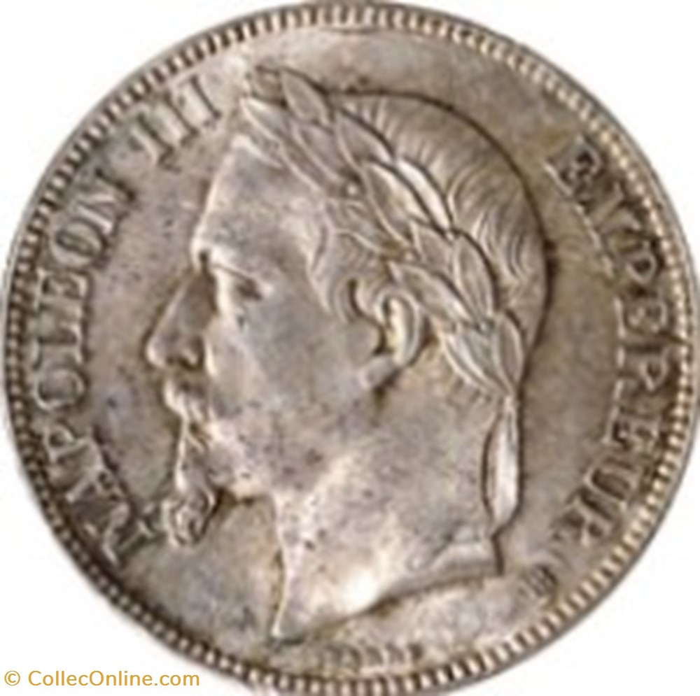 monnaies 5 francs napoleon iii tete lauree a 1867 france