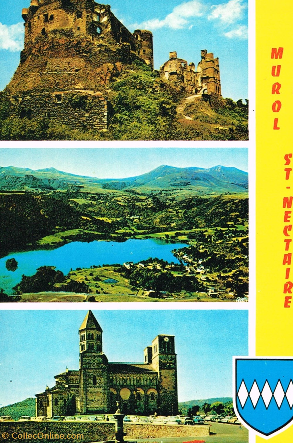 cartes postales france puys de dome murol lac chambon