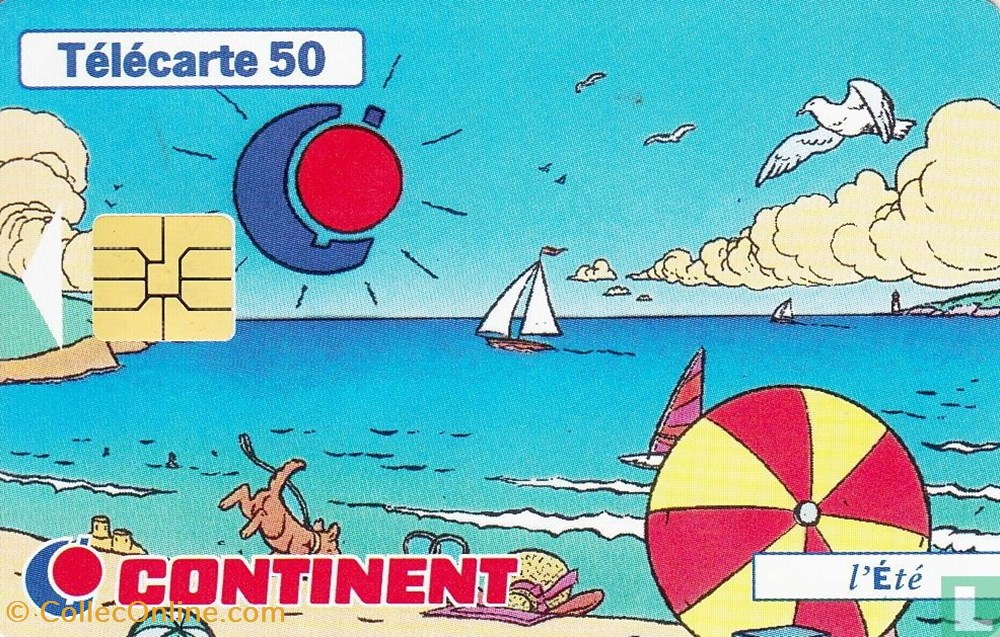 France- Continent l'Été- Solaïque 03 (1990) divers telecartes cartes telephoniques france continent ete solaique 03 1990