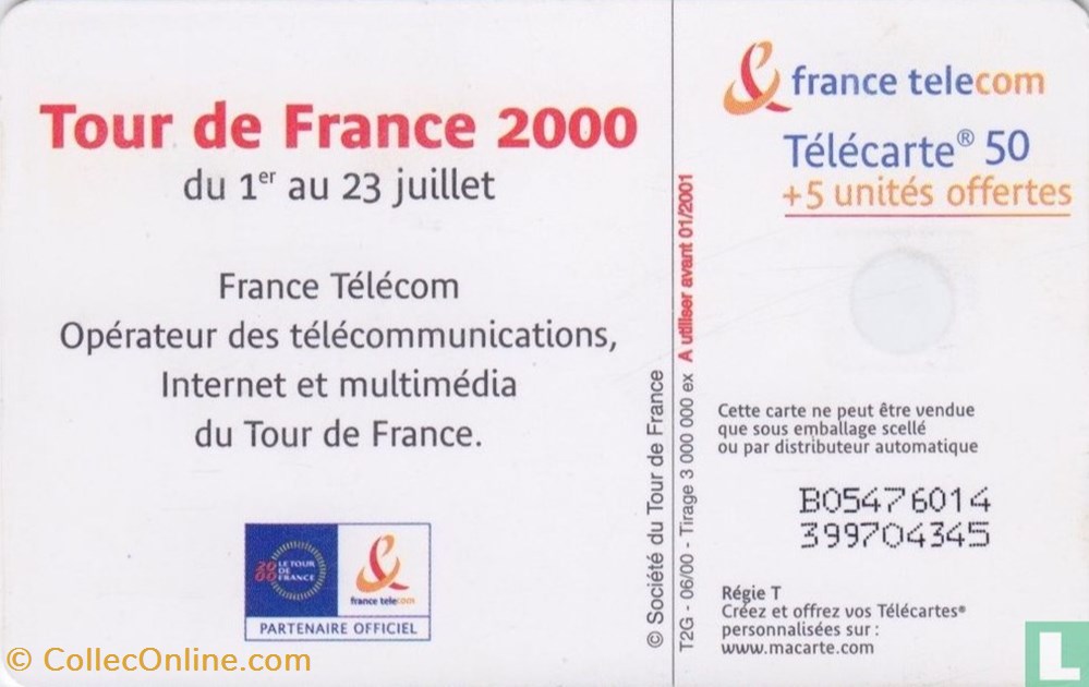 divers telecartes cartes telephoniques france tour de france 2000 gemplus 03 1 1990