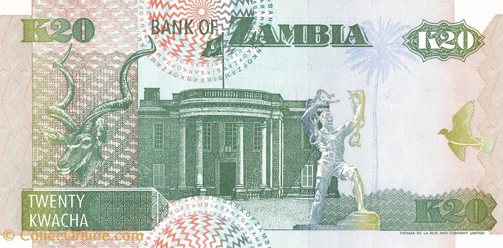 Zambie-20 Kawcha-1992 billets zambie 20 kawcha 1992