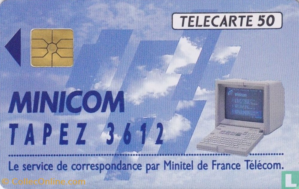 France- Minicom- Gemplus 01.1 (1988) divers telecartes cartes telephoniques france minicom gemplus 01 1 1988