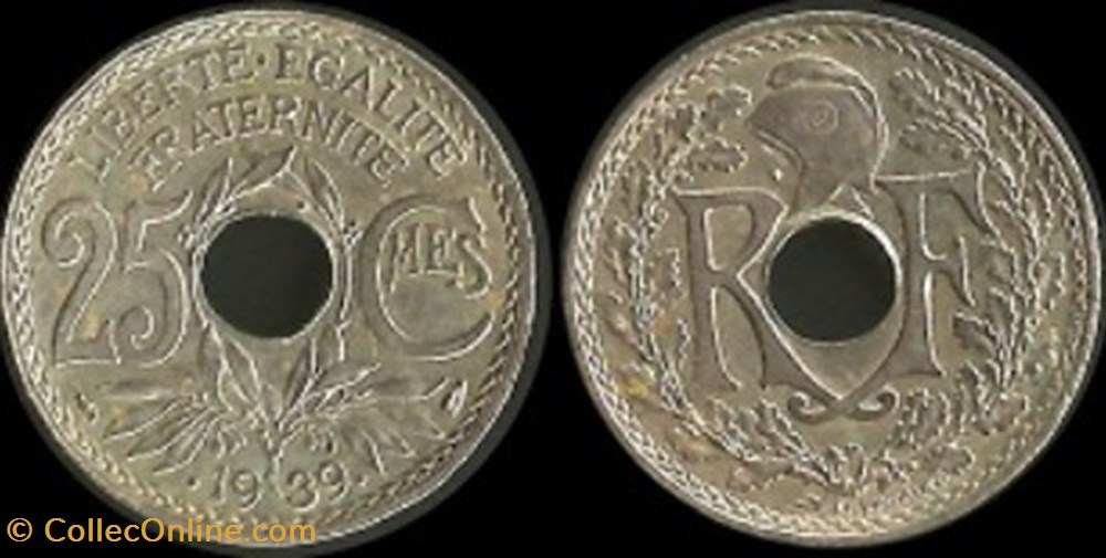 25 Centimes Lindauer .1938. monnaies 25 centimes lindauer 1938