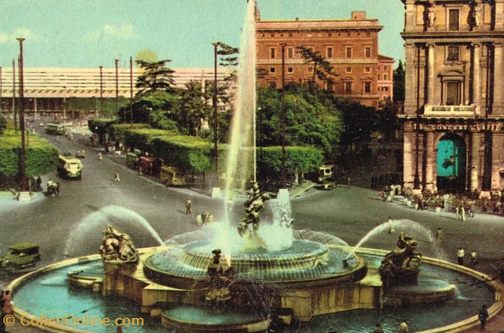 Italie-Rome-Place Esedra cartes postales italie rome place esedra