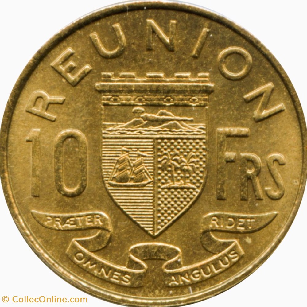 10 Francs Réunion 1955 monnaies monde 10 francs reunion 1955