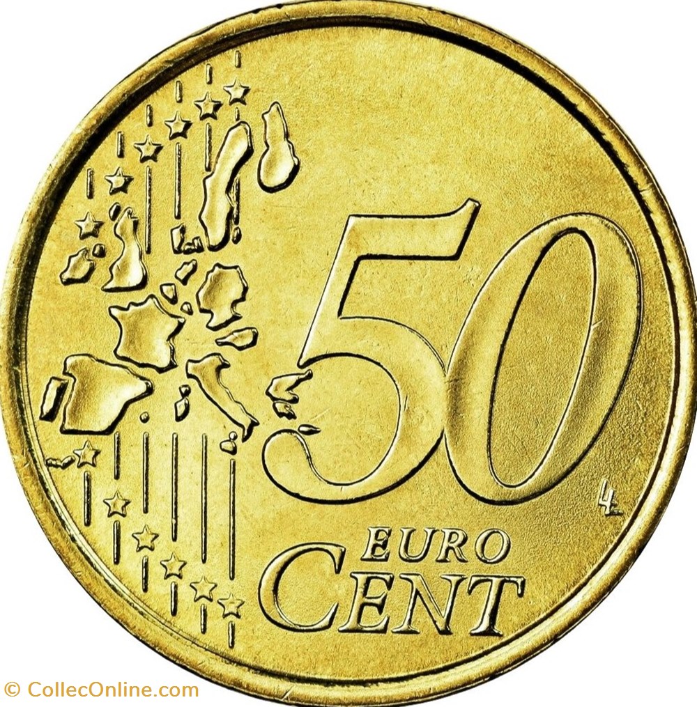 50 Cent Euro-Italie 2002 monnaies 50 cent euro italie 2002