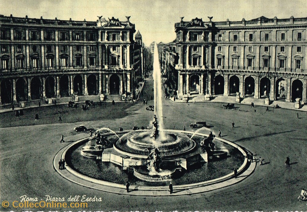 Italie-Rome-Place de l'Esedra cartes postales italie rome place de esedra