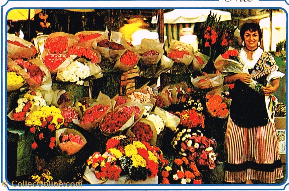 cartes postales france alpes maritimes marche aux fleurs