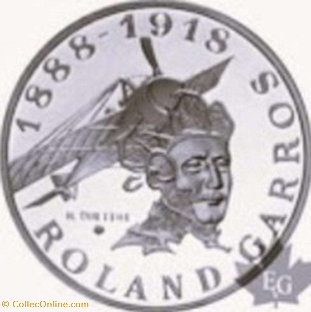 monnaies 10 francs roland garros 1988