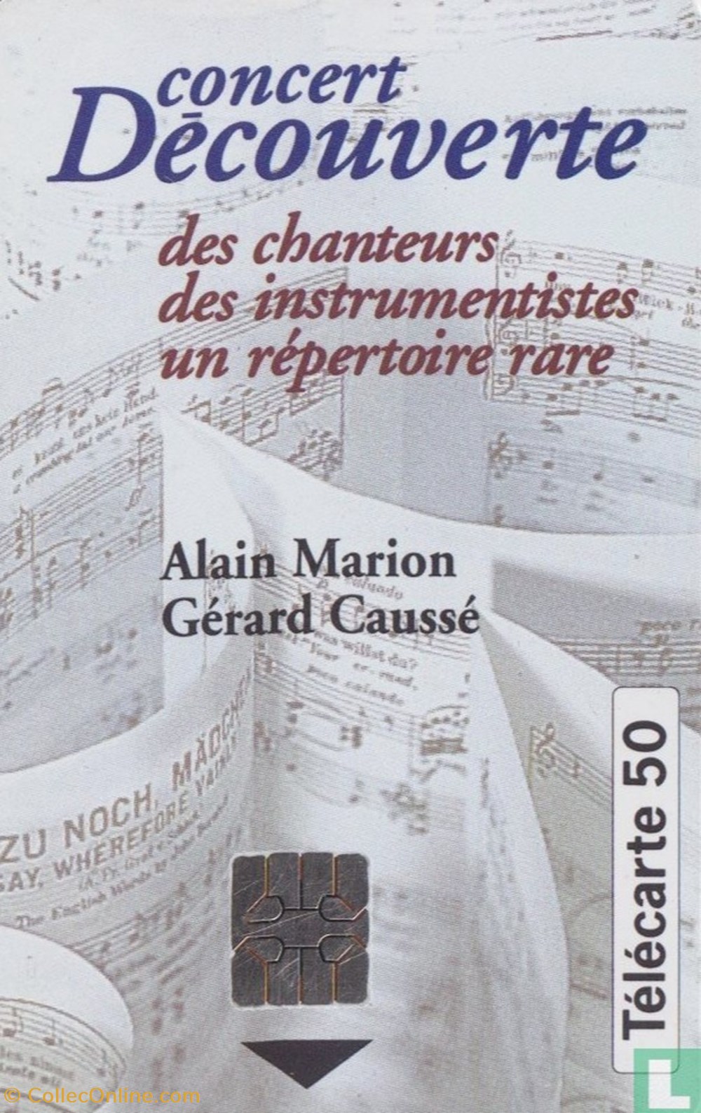 France- Concert Découverte- Solaic 06 (1993) divers telecartes cartes telephoniques france concert decouverte solaic 06 1993