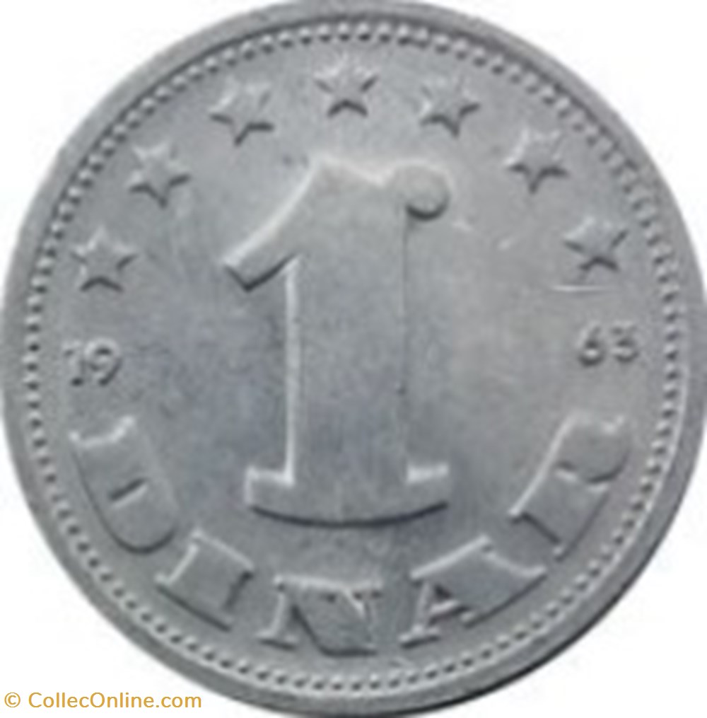 1 Dinar Yougoslavie 1953 monnaies monde 1 dinar yougoslavie 1953