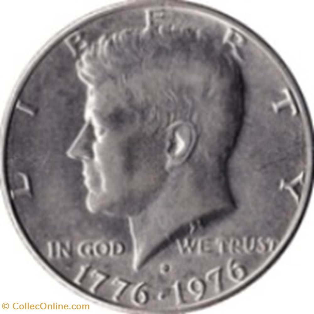 ½ dollar "Kennedy Bicentenial Half Dollar Etats-Unis 1976 monnaies monde dollar kennedy bicentenial half dollar etats unis 1976