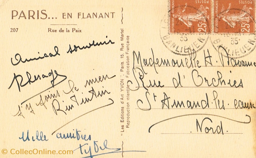 France-Paris-rue de la Paix cartes postales france paris rue de la paix