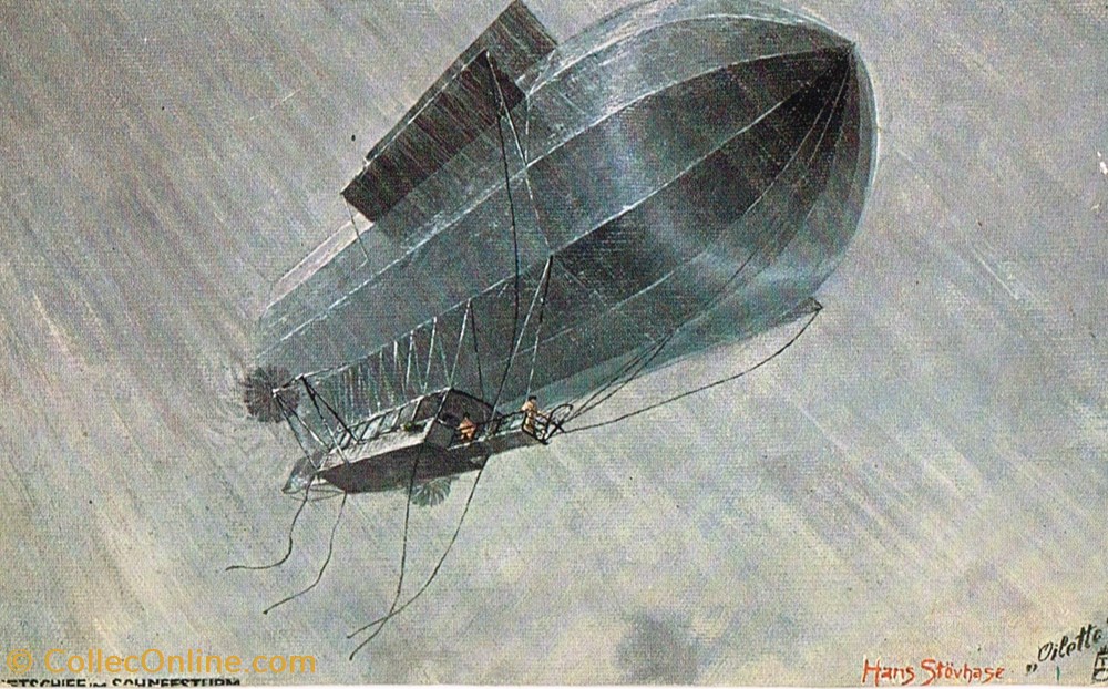 cartes postales angleterre dirigeable