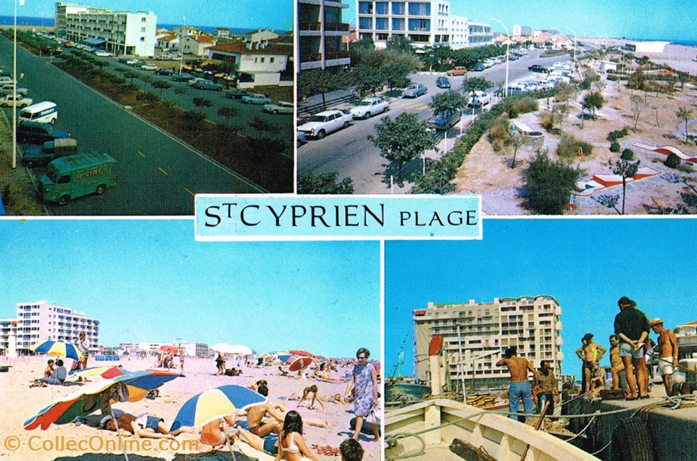 cartes postales france pyrenees orientales saint cyprien plage