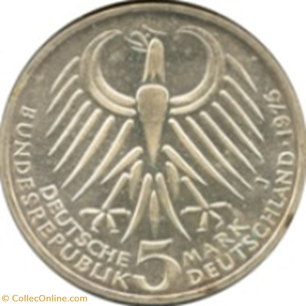 5 deutsche mark - Friedrich Ebert Allemagne 1975 (J) monnaies monde 5 deutsche mark friedrich ebert allemagne 1975 j