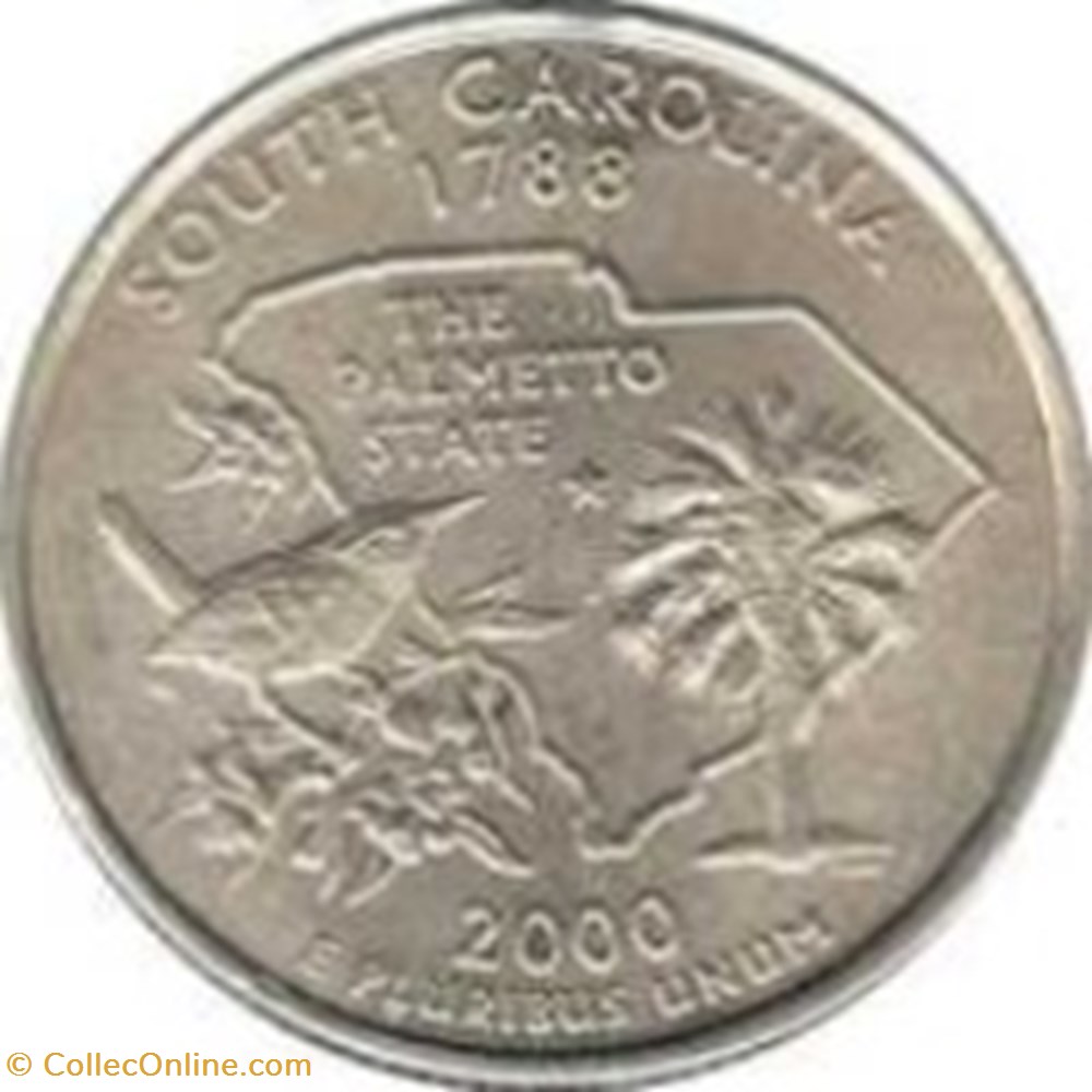 Etats Unis-¼ Dollar "Quarter Caroline du Sud" 2000 P monnaies monde etats unis dollar quarter caroline du sud 2000 p