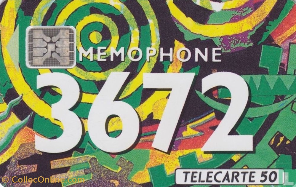 divers telecartes cartes telephoniques france 3672 memophone schlumberger 04an