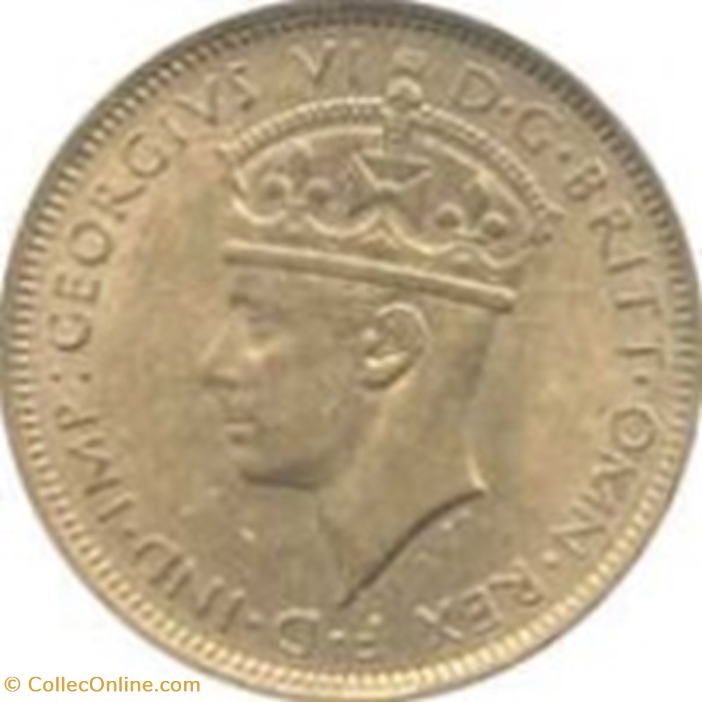 1 shilling - George VI États de l'Afrique de l'Ouest 1943 monnaies monde 1 shilling george vi etats de afrique de ouest 1943