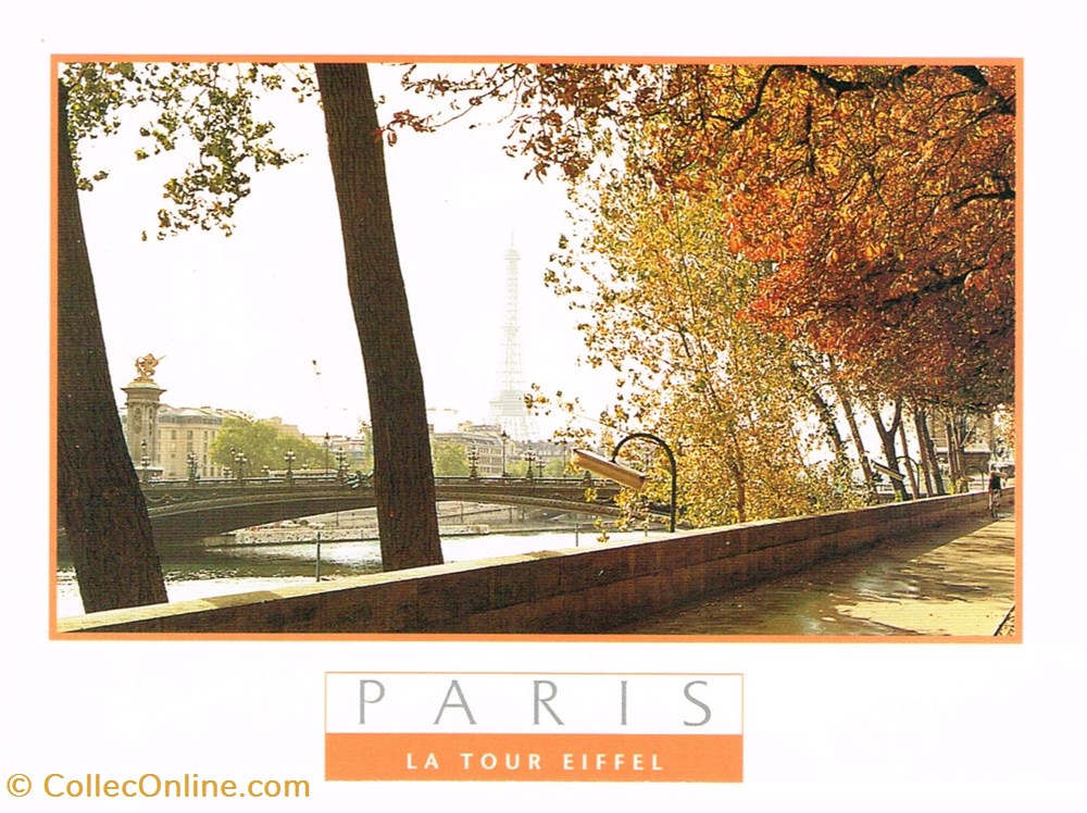 France-Paris-La tour Eiffel et les bords de Seine cartes postales france paris la tour eiffel et les bords de seine