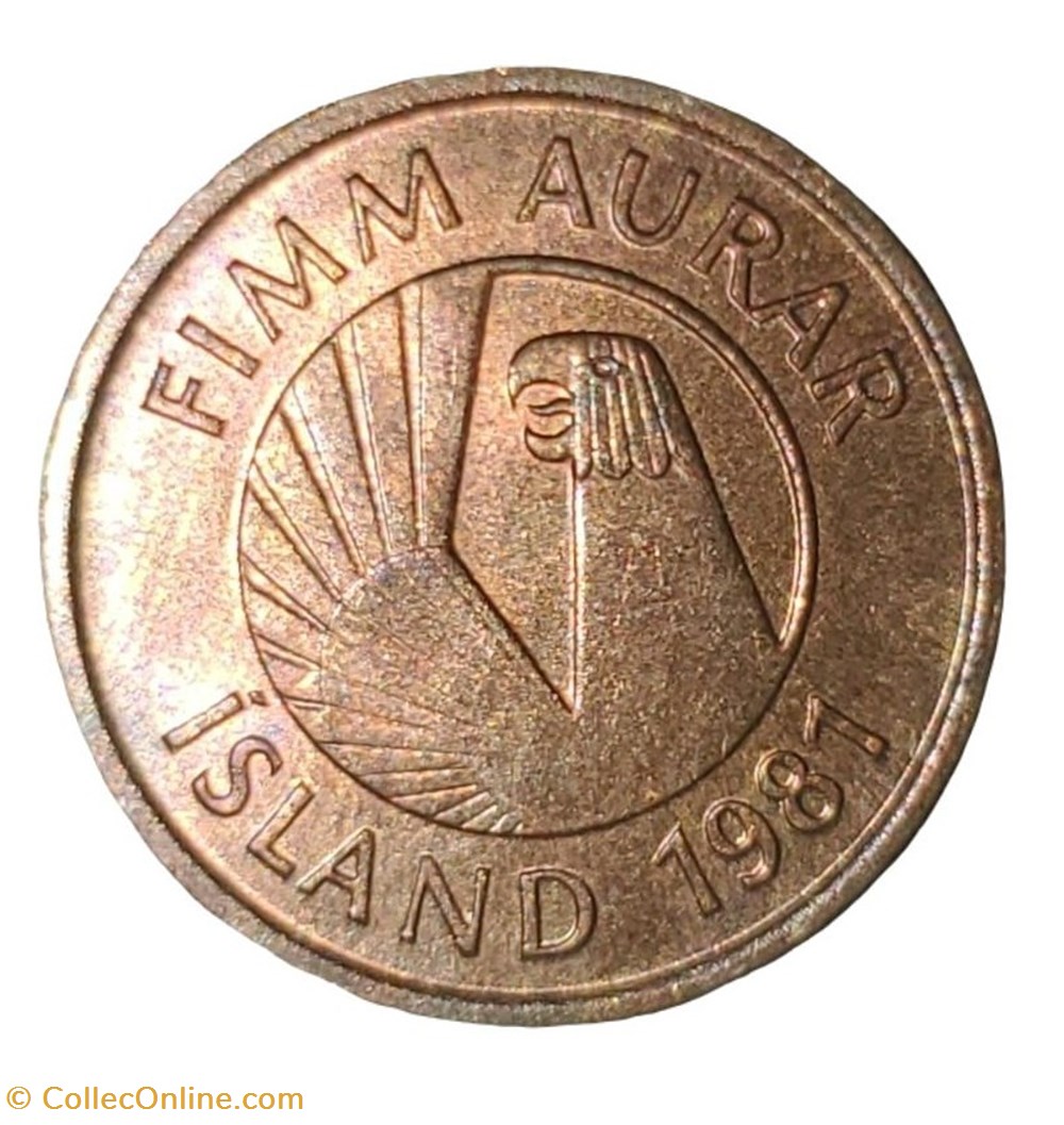 5 aurar Islande 1981 monnaies monde 5 aurar islande 1981