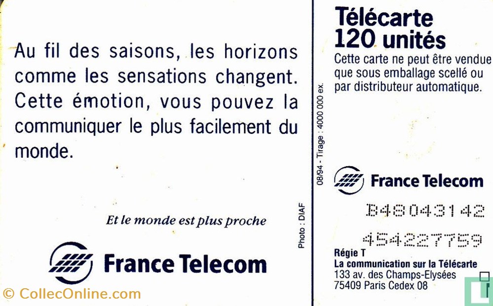 divers telecartes cartes telephoniques france ete gemplus 01 1 1988
