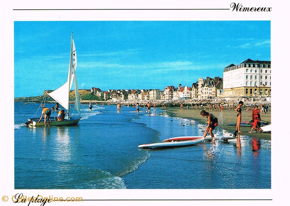 France-Pas de Calais-Wimereux-La plage cartes postales france pas de calais wimereux la plage