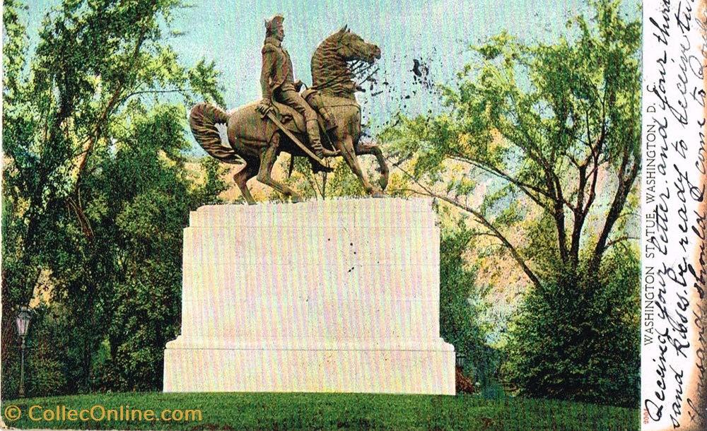 Etats Unis-Washington-Statue Washington cartes postales etats unis washington statue washington