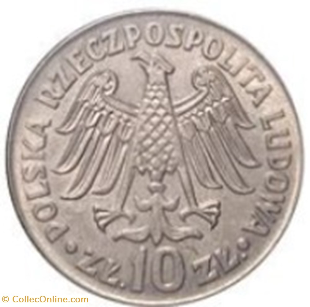 10 zlotys Kazimierz Wielki Legends Raised; Trial Strike Pologne 1964 monnaies monde 10 zlotys kazimierz wielki legends raised trial strike pologne 1964
