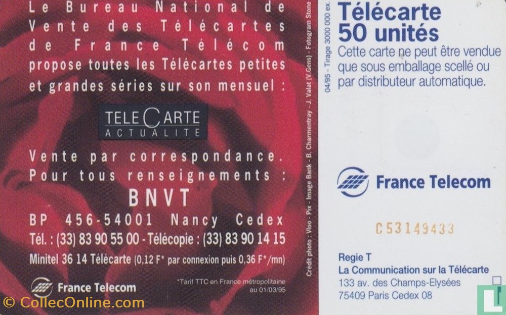 divers telephoniques france bureau national de vente des telecartes schlumberger 07 1 1992