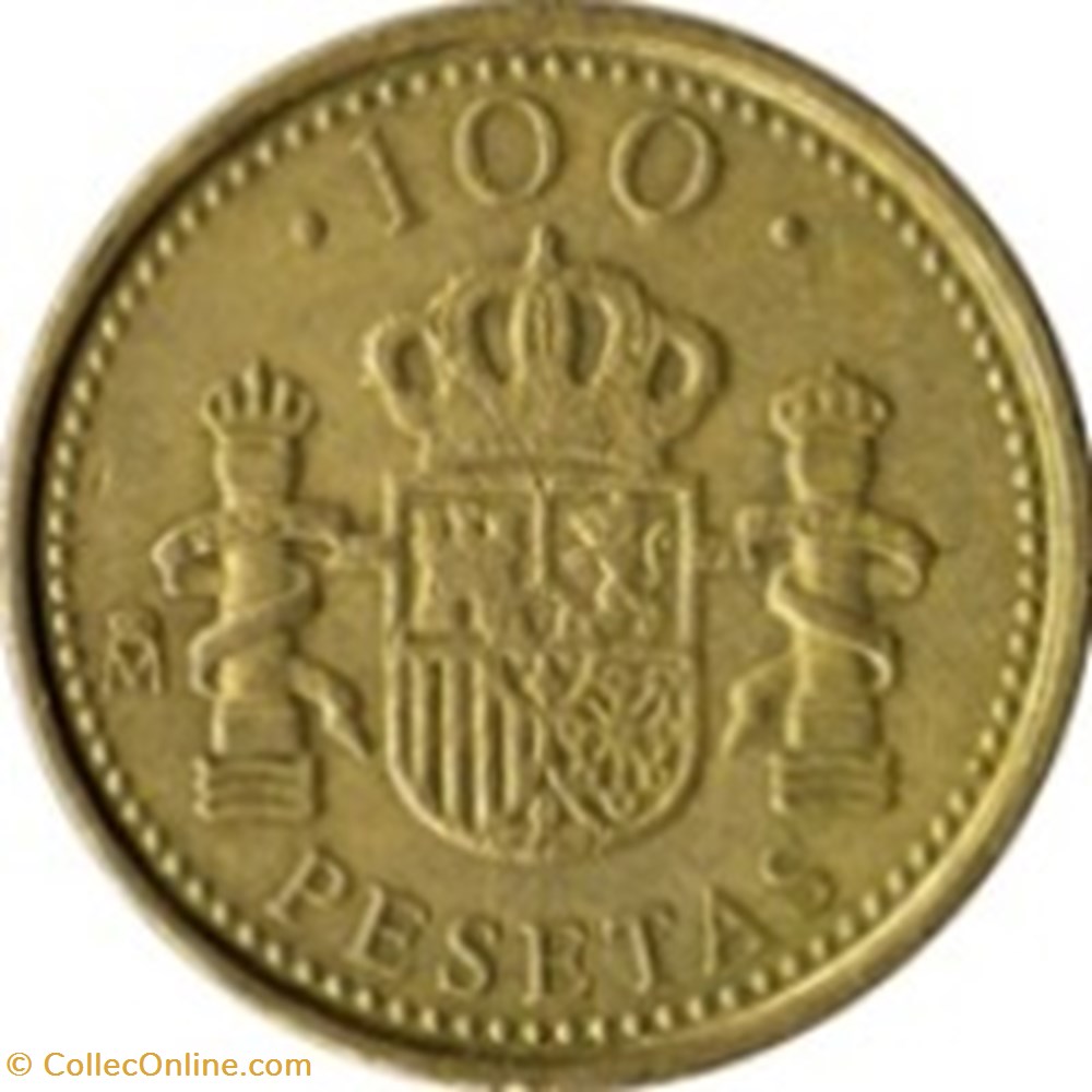 100 pesetas modèle 100 avec des points Espagne 1998 monnaies monde 100 pesetas modele 100 avec des points espagne 1998