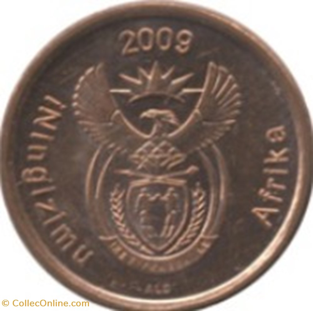 monnaies monde 5 cents en zoulou iningizimu afrika afrique du sud 2009