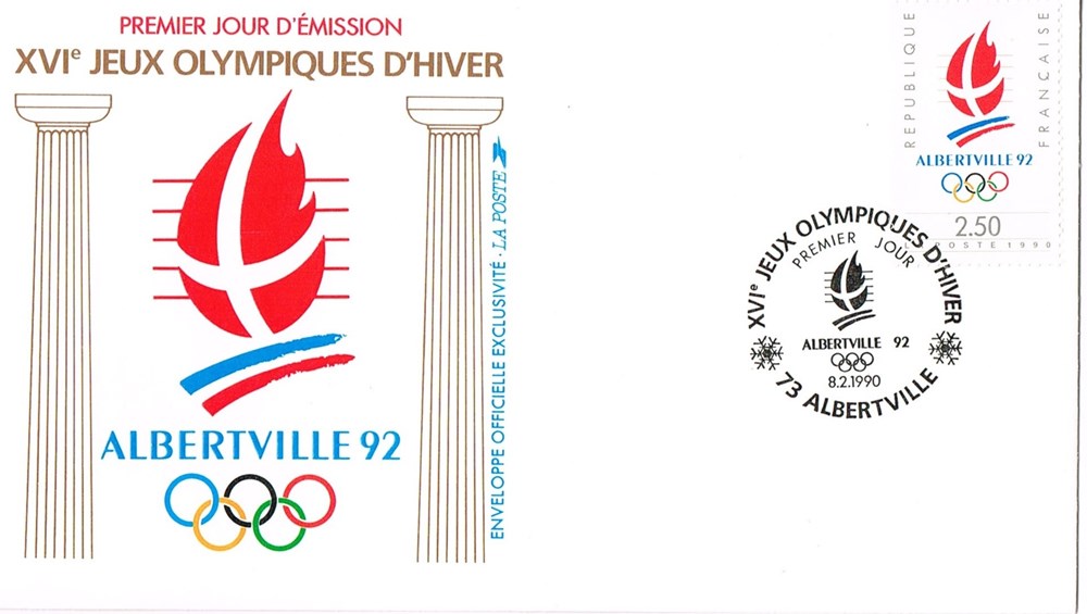 timbres europe enveloppe 1er jour albertville 92