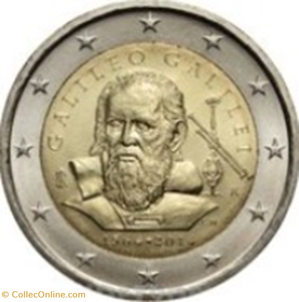 2 Euros-Italie 2014 Galilée monnaies 2 euros italie 2014 galilee