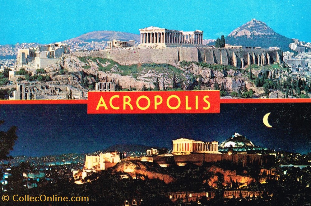 cartes postales grece athenes acropole