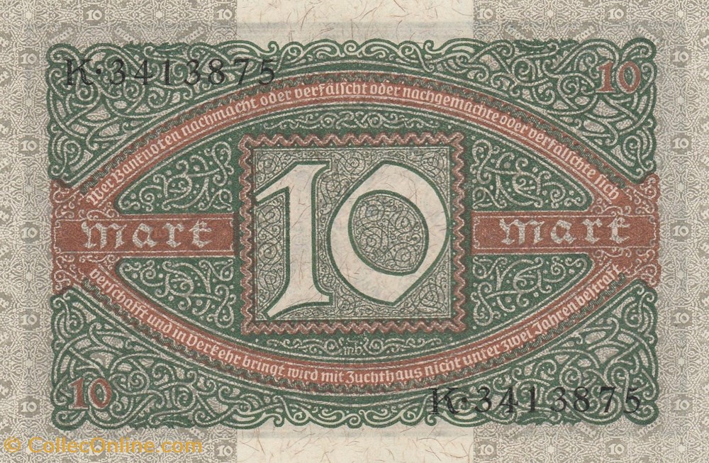 Allemagne-10 Mark-06-02-1920 billets allemagne 10 mark 06 02 1920