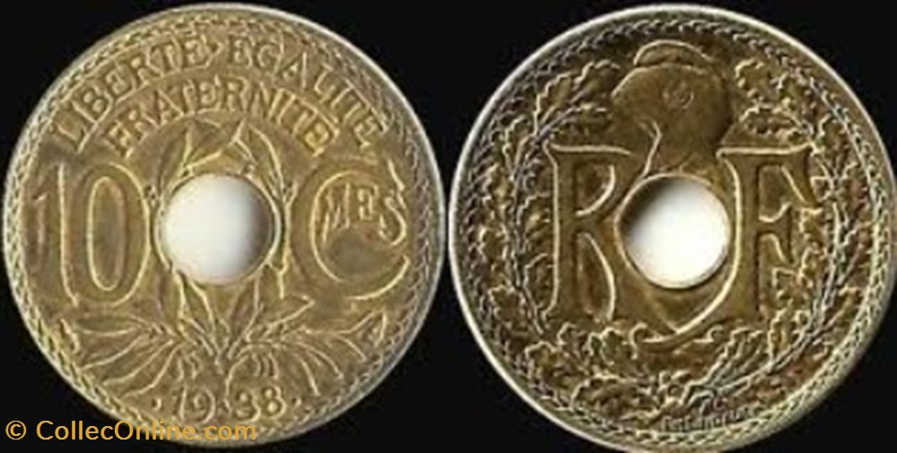 10 centimes Lindauer .1939. monnaies 10 centimes lindauer 1939
