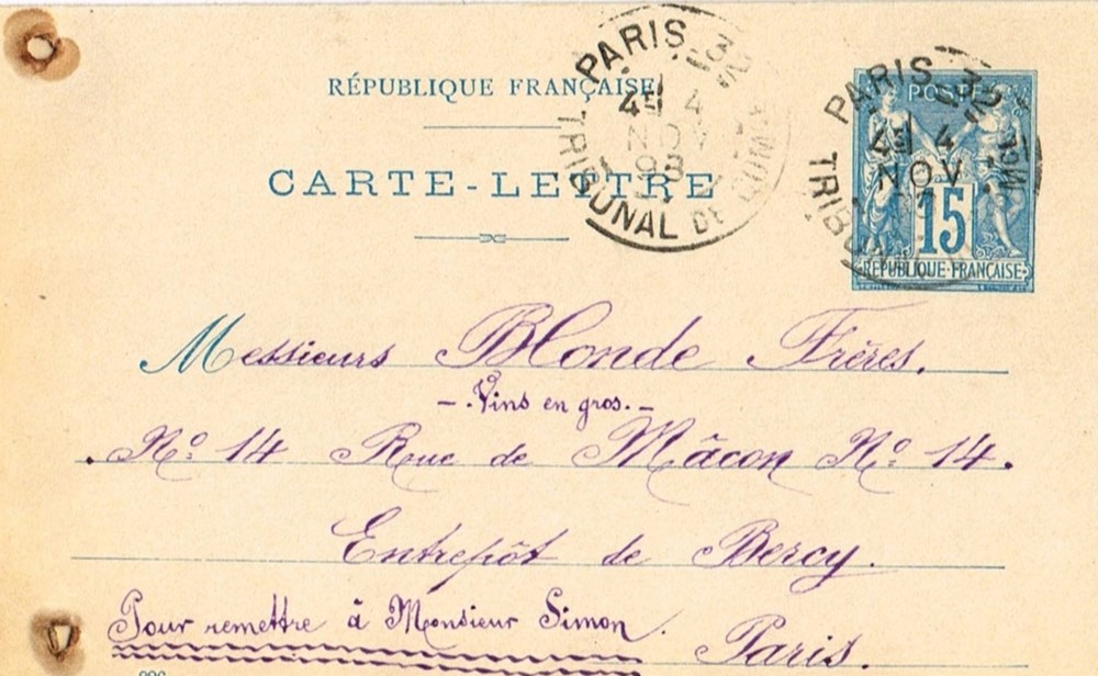 France-Paris-Carte Lettre documents anciens autres france paris carte lettre
