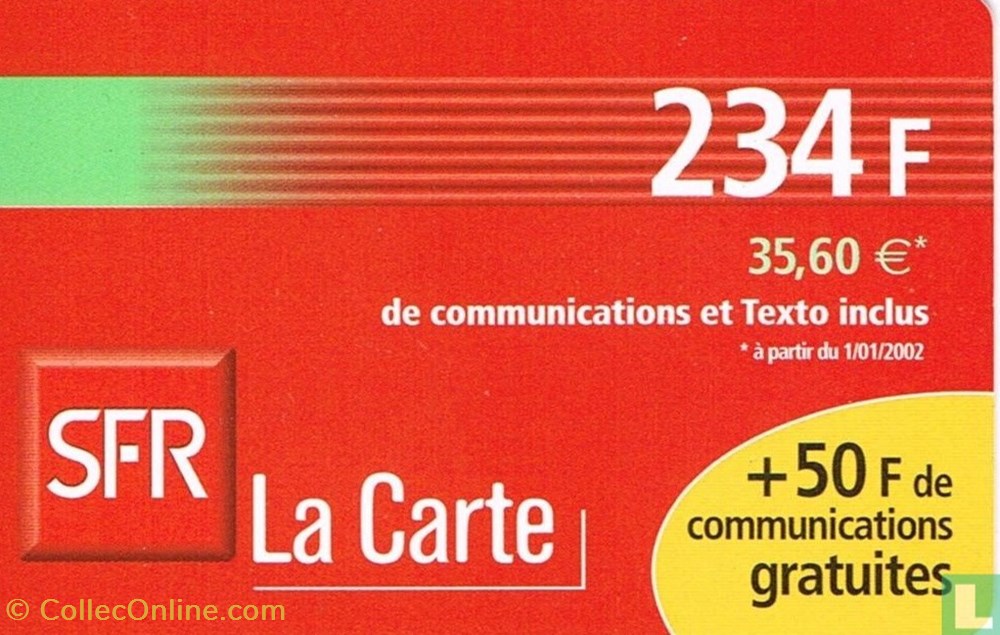 France-SFR 234+50 divers telecartes cartes telephoniques france sfr 234 50