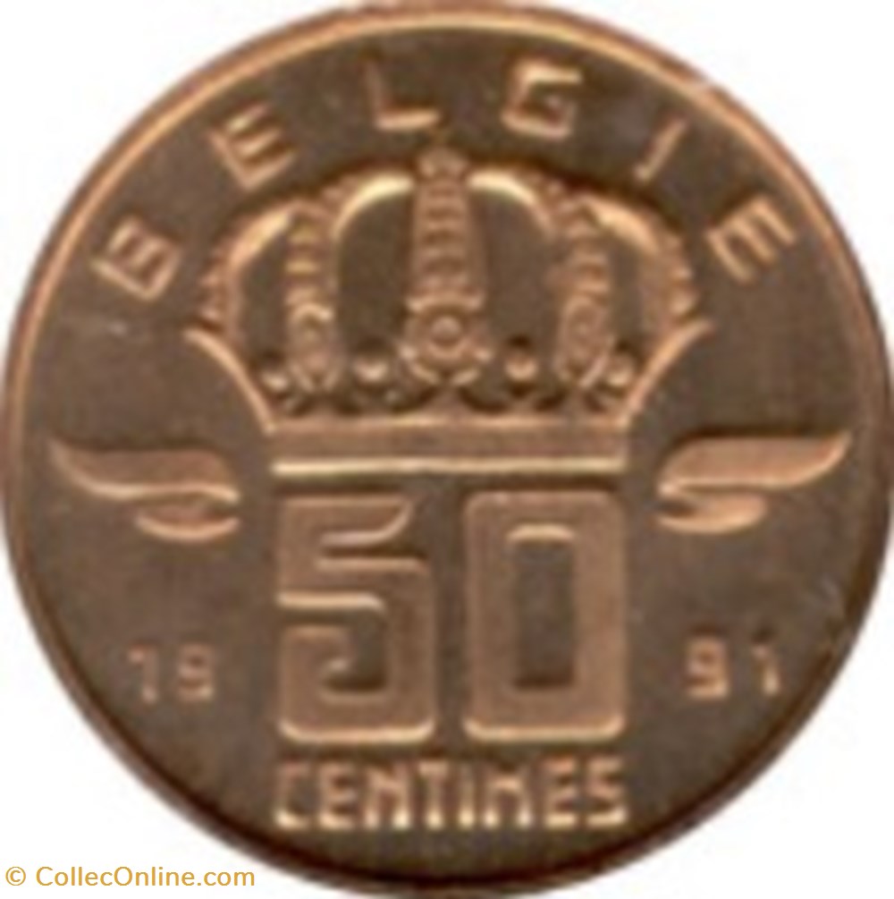 50 Centimes (Néerlandais) Mineur Belgique 1977 monnaies monde 50 centimes neerlandais mineur belgique 1977