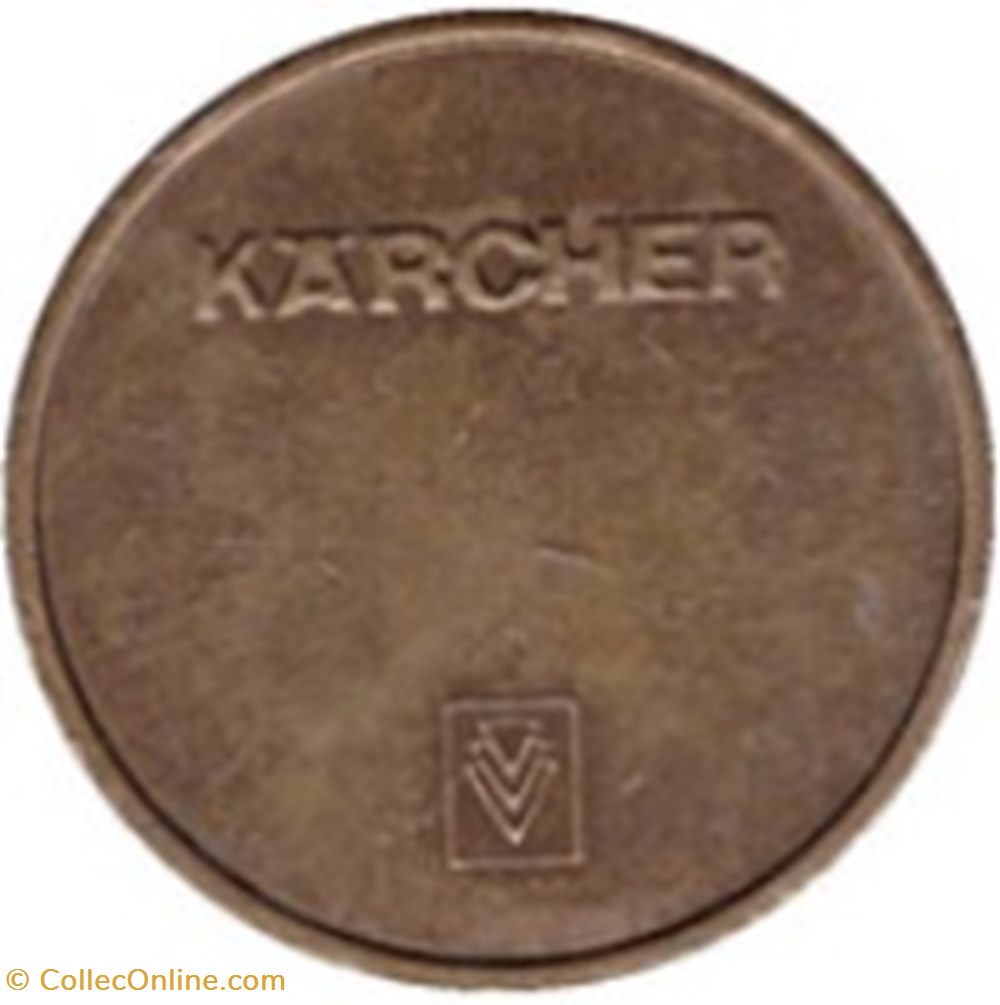 Allemagne- jeton de lavage automobile - Kärcher Wertmarke monnaies paranumismatique jetons poids allemagne jeton de lavage automobile karcher wertmarke