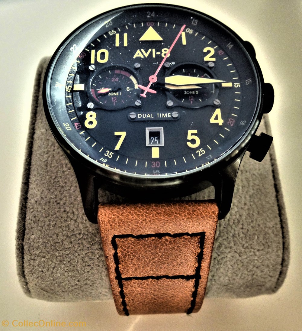 bijoux horlogerie montres montre aviateur avi 8 av 4088 03 debden carey dual time