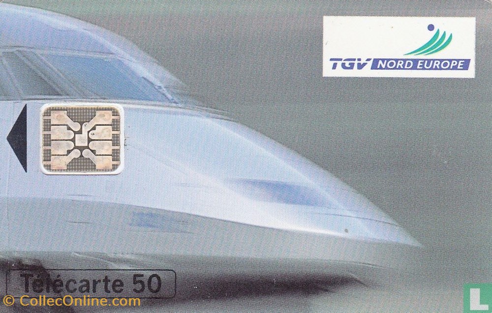 divers telecartes cartes telephoniques france sncf tgv nord europe schlumberger 05an