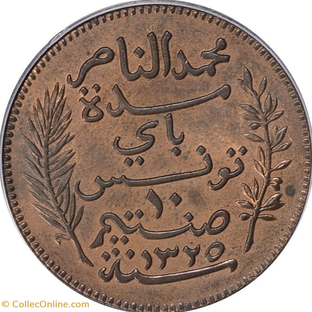 10 Centimes Tunisie 1908 A monnaies monde 10 centimes tunisie 1908 a