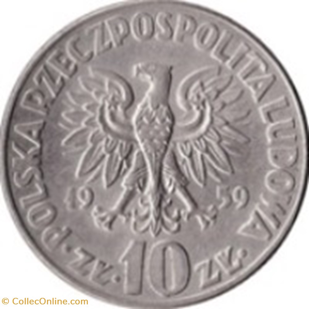 10 zlotys Copernic Pologne 1959 monnaies monde 10 zlotys copernic pologne 1959