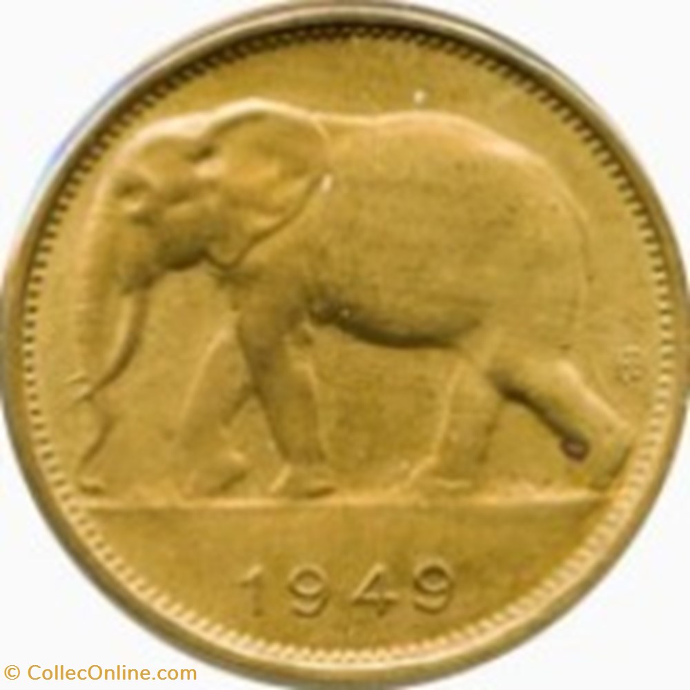 1 franc - Léopold III Congo Belge-1946 monnaies monde 1 franc leopold iii congo belge 1946