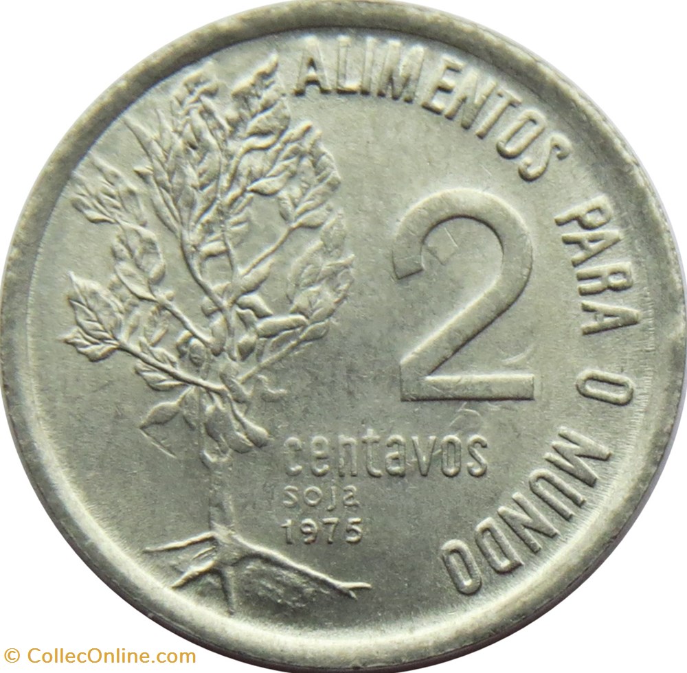 monnaies monde 2 centavos fao bresil 1975